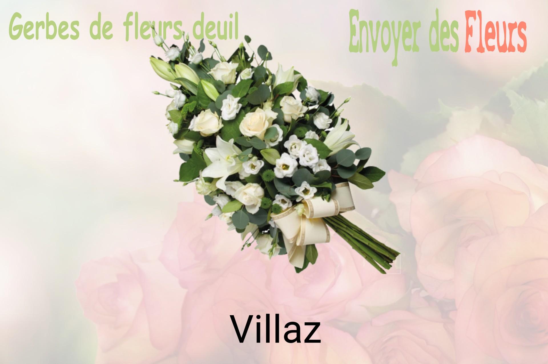 Gerbe de fleurs de deuil livrée à Villaz